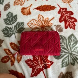 Vera Bradley Quilted Wallet in Rich Red